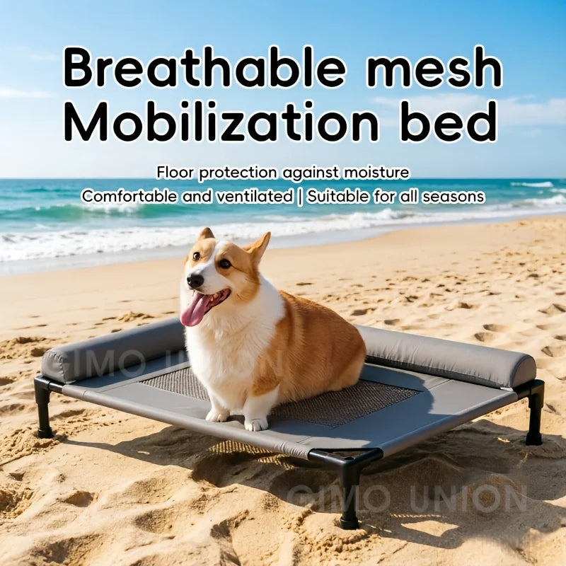 Removable And Washable Pet Bed, Floor-Standing Dog Kennel, Suitable for All Seasons. Camping Bed/Dog Bed for Medium to Large Dogs, Ideal for Summer Use